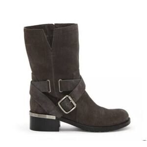 Vince‎ Camuto Gray Wethima Engineer Boot Tuscan Leather Taupe Size 10M New